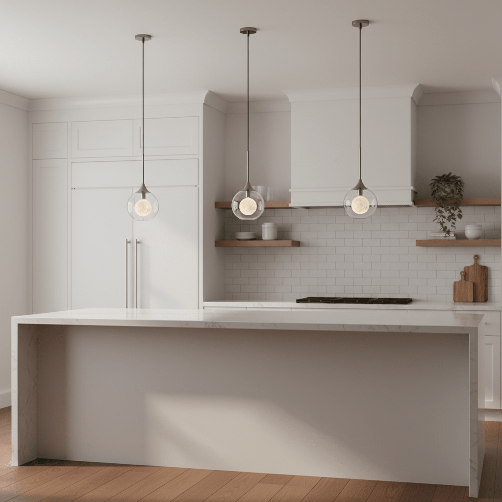 Crystal Orb Adjustable Pendant Lamp