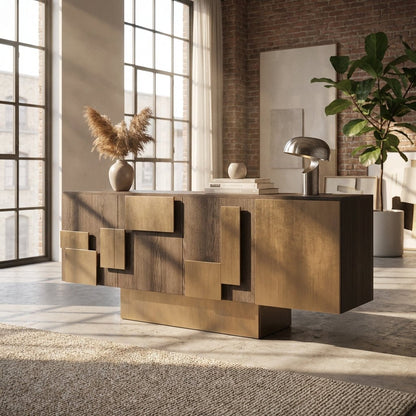 Cubic Collision Modern Credenza
