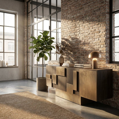 Cubic Collision Modern Credenza