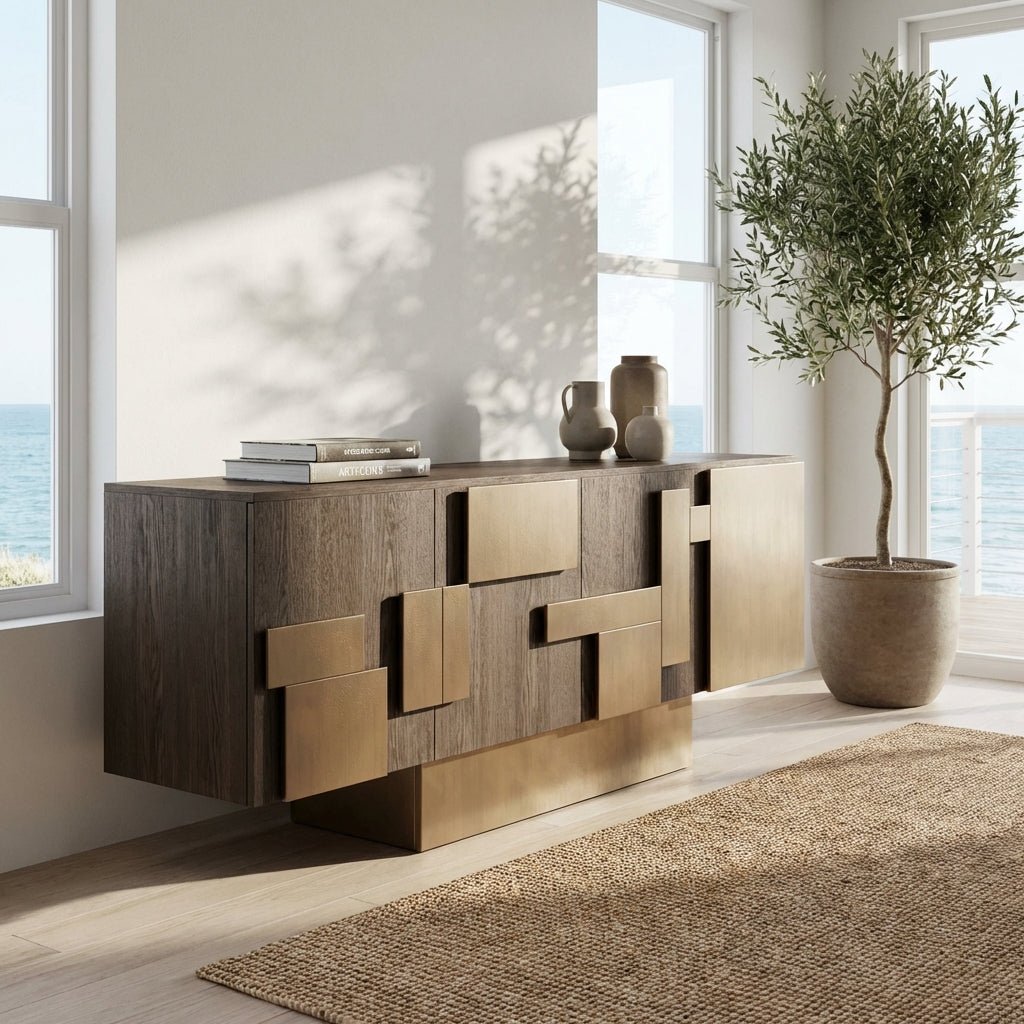 Cubic Collision Modern Credenza