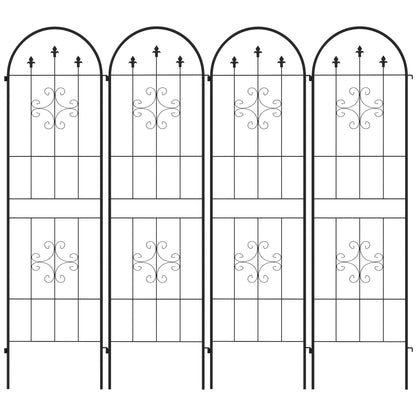 Metal Trellis Set of 2, Garden Trellis for Climbing Plants Support Frames, Arrow Design