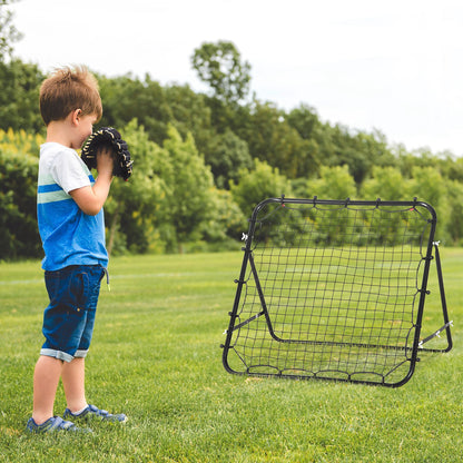 Volleyball Rebounder Net Football Training Aid Kickback Target Play Red