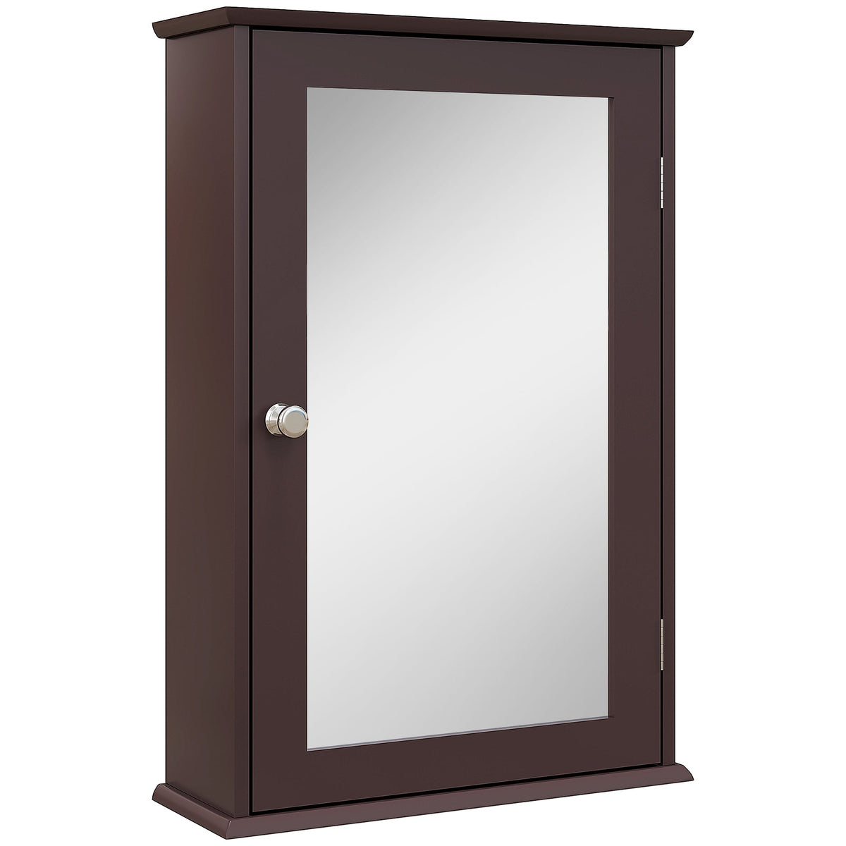 Bathroom Mirror Cabinet, Wall Mounted Medicine Cabinet with Door and Shelves, White