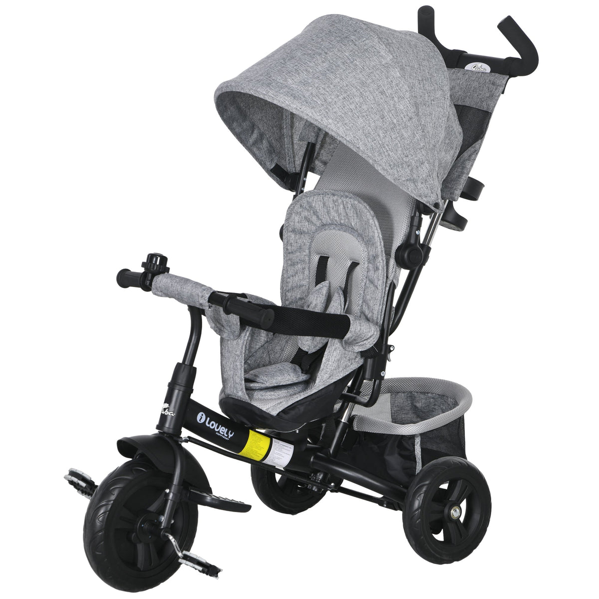 6 in 1 Tricycle for Toddler 1-5 Years with Parent-Push Handle, Dark Blue