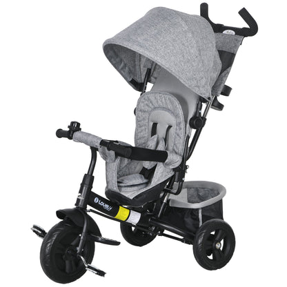 6 in 1 Tricycle for Toddler 1-5 Years with Parent-Push Handle, Dark Blue