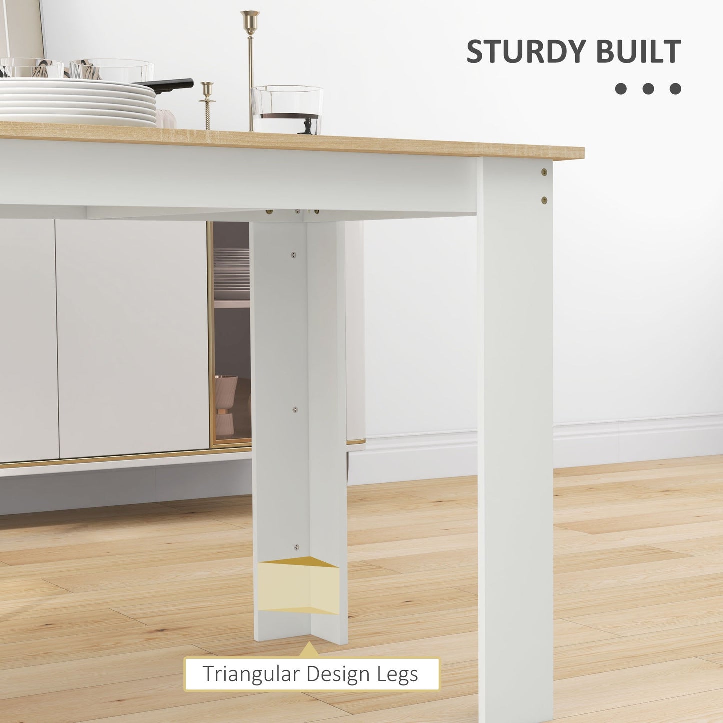 Spencer 47" Dining Table for 4-6 People-Oak