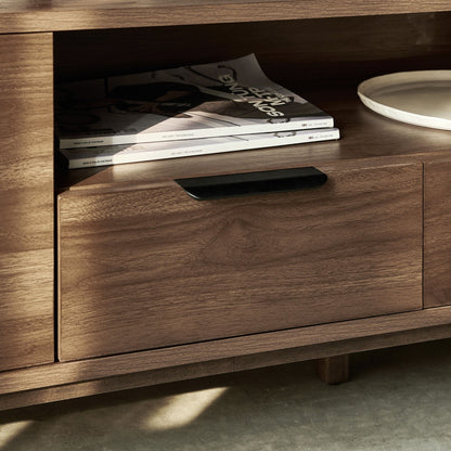 Dalumd Almond Brown TV Cabinet with Drawers and Shelves