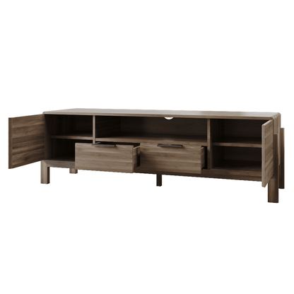 Dalumd Almond Brown TV Cabinet with Drawers and Shelves