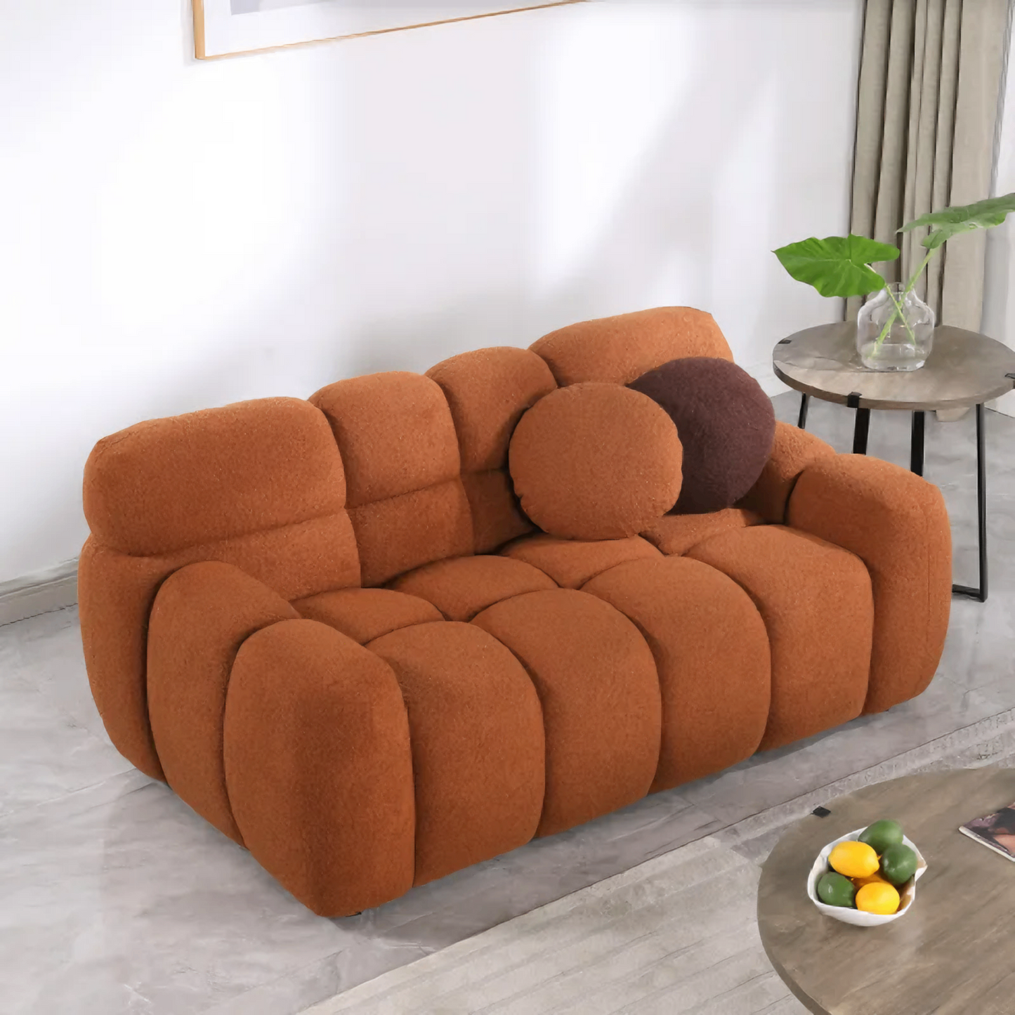 LuneluX 65" Bouclé Marshmallow Sofa-U.S. and Canadian Comfort Edition
