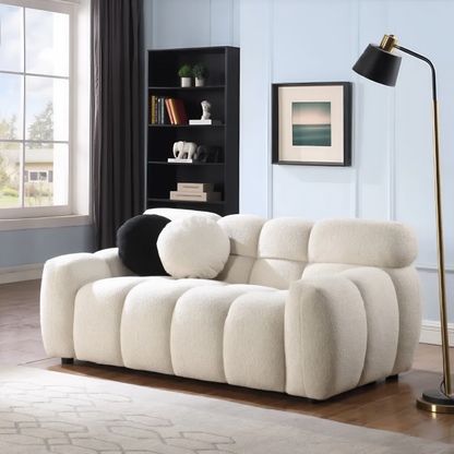 LuneluX 65" Bouclé Marshmallow Sofa-U.S. and Canadian Comfort Edition