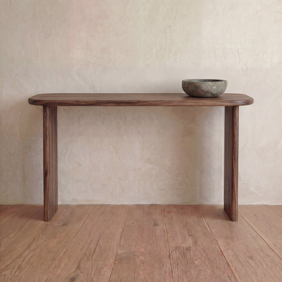 60 inch console table in walnut