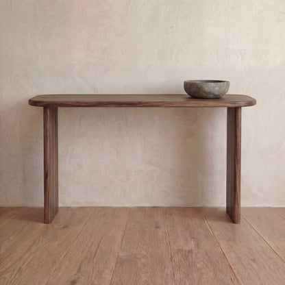 60 inch console table in walnut