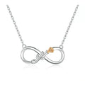 Delicate Rose: Sterling Silver Choker Necklace with Infinity Design