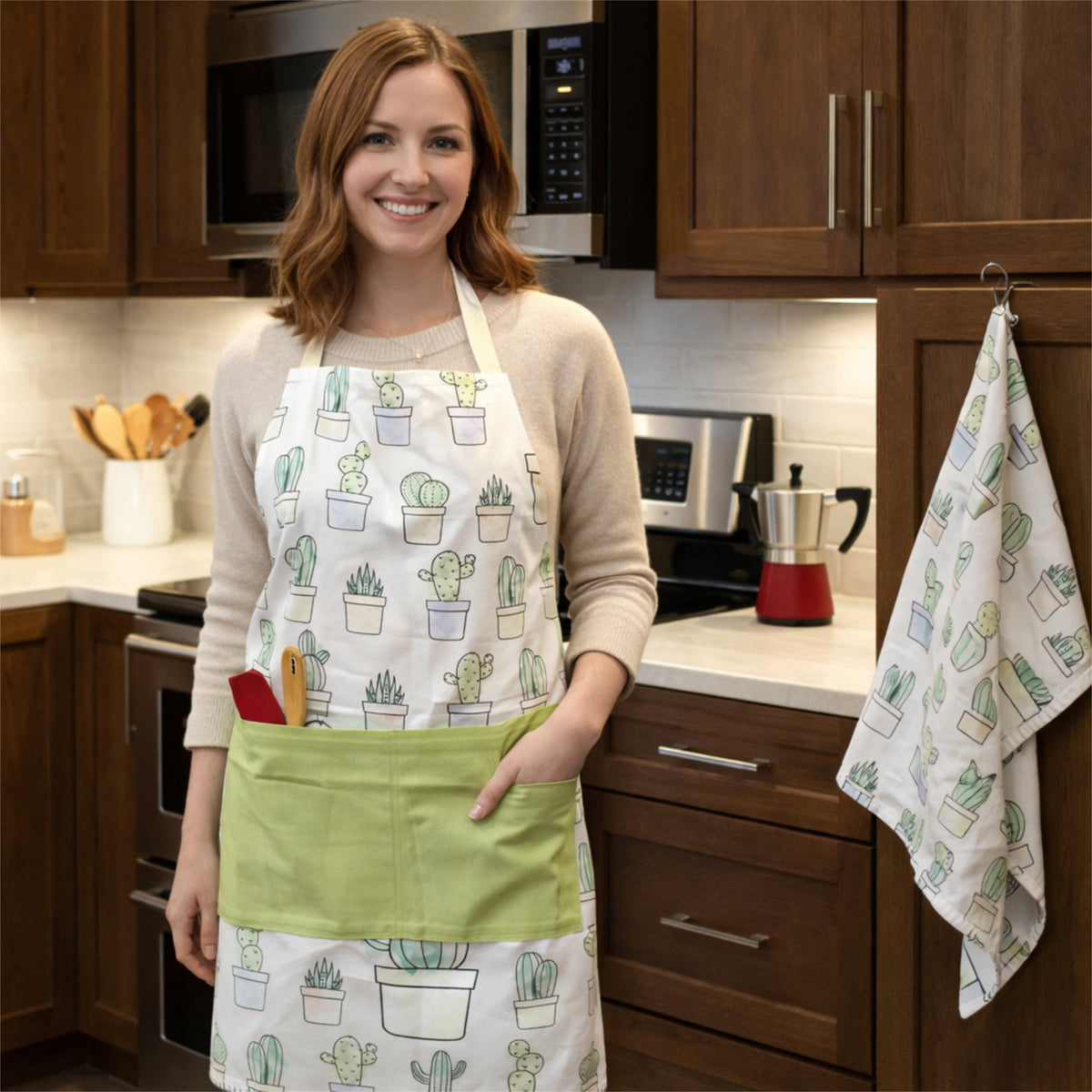 Desert Haze-Cacti in Watercolors: 3 Tea Towels