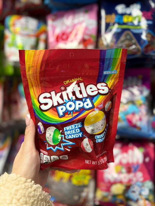 Skittles Original Popped Freeze-Dried Candy – Crispy, Crunchy, and Bursting with Flavor (USA)