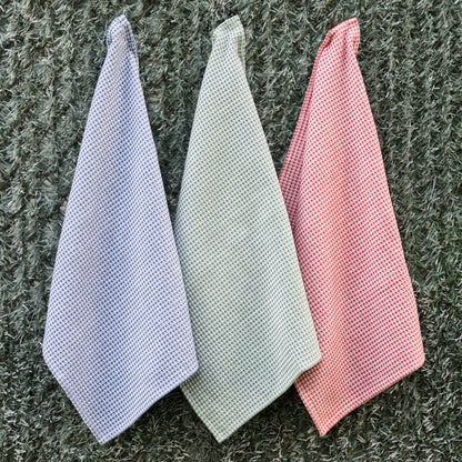 Diamond Waffle Kitchen Towels - Set/3