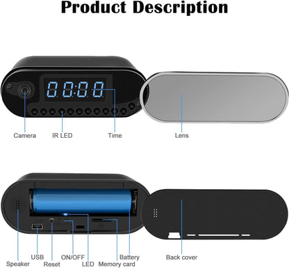 DIGITAL ALARM CLOCK AND WIFI CAMERA 1080P - Royal Eagles Promise of Peace