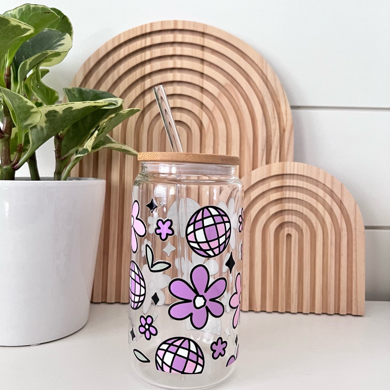 Disco Fun Glass Cup