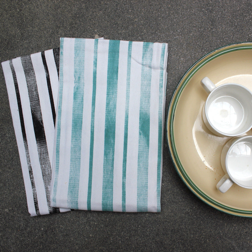 Distressed Stripes Tea Towels - Set/2