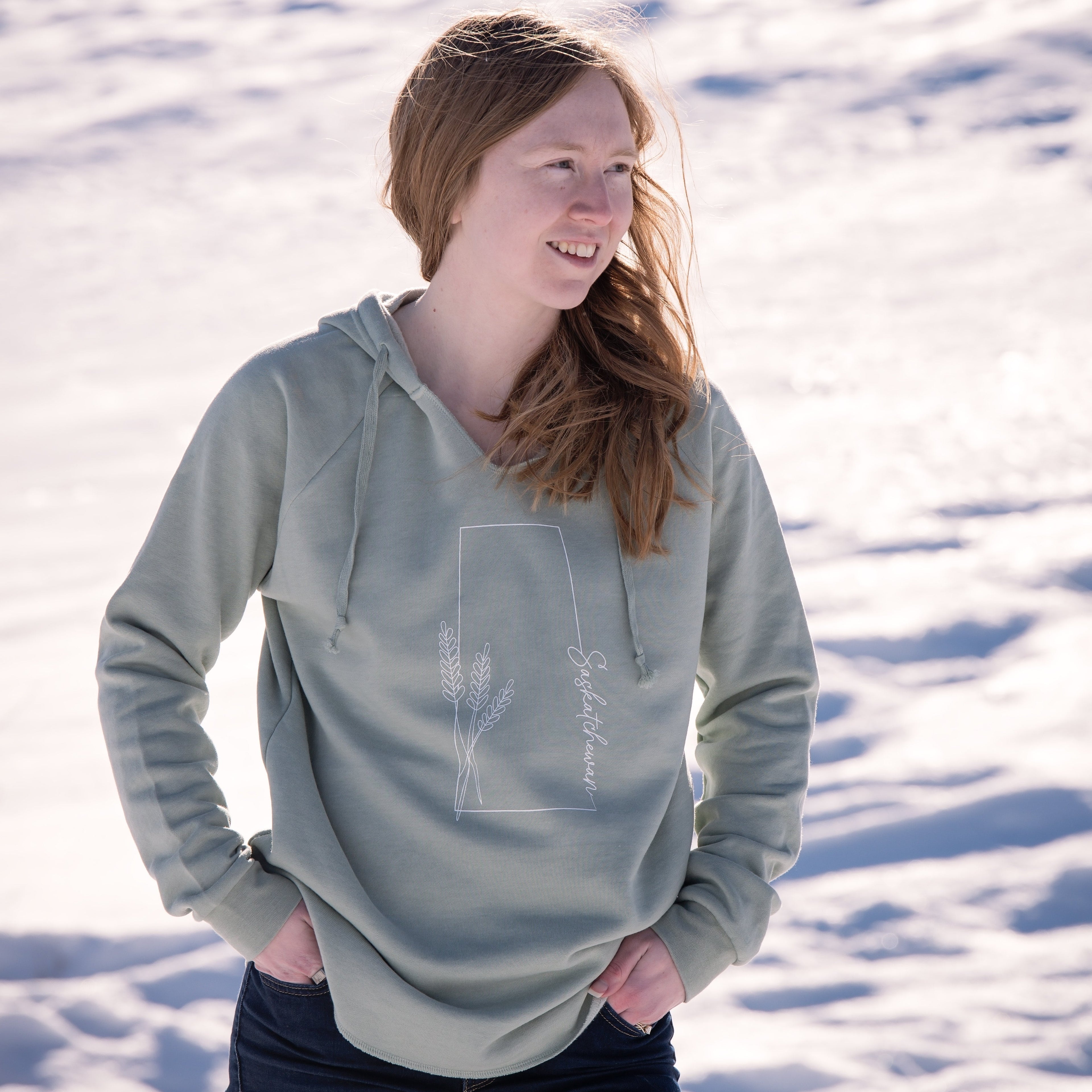 Saskatchewan Line Art Women's Bunnyhug