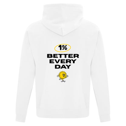 Hoodie "1% Better Everyday" brodé & imprimé