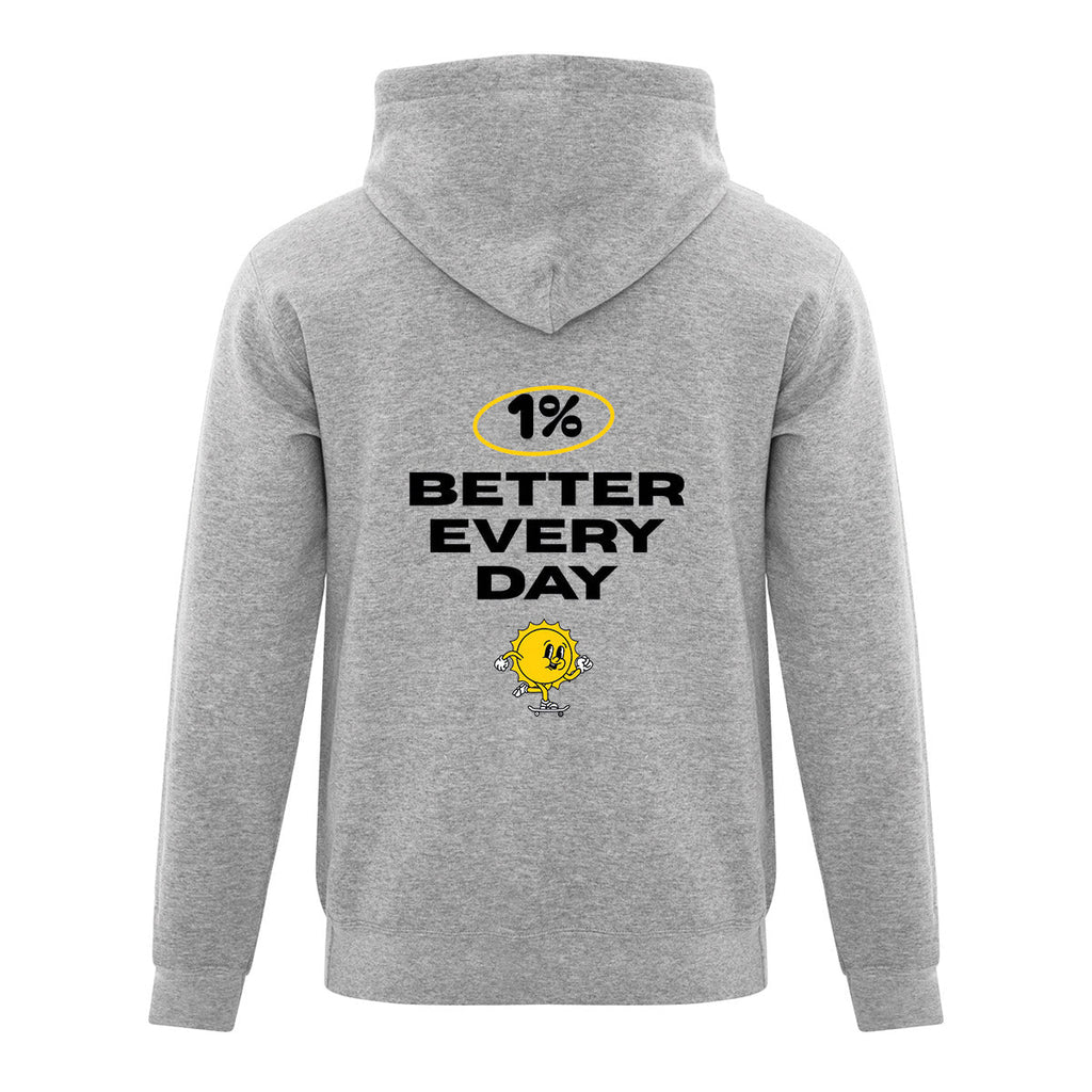 Hoodie "1% Better Everyday" brodé & imprimé