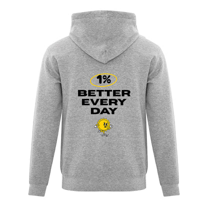 Hoodie "1% Better Everyday" brodé & imprimé