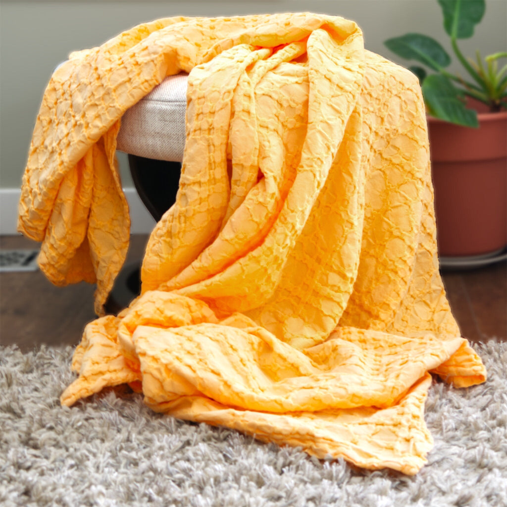 Box Waffle Wearable Cotton Throw: 2 Colors