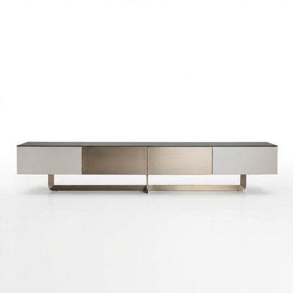 Drammen Brushed Metal Media Console