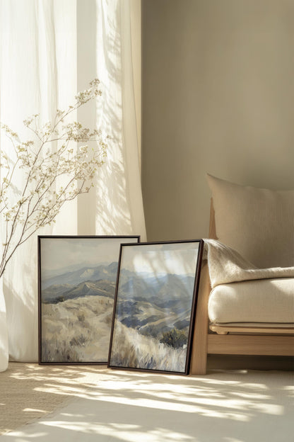 ECLIPSED VALLEYS DUO (2 Oeuvres sur toile étirée)