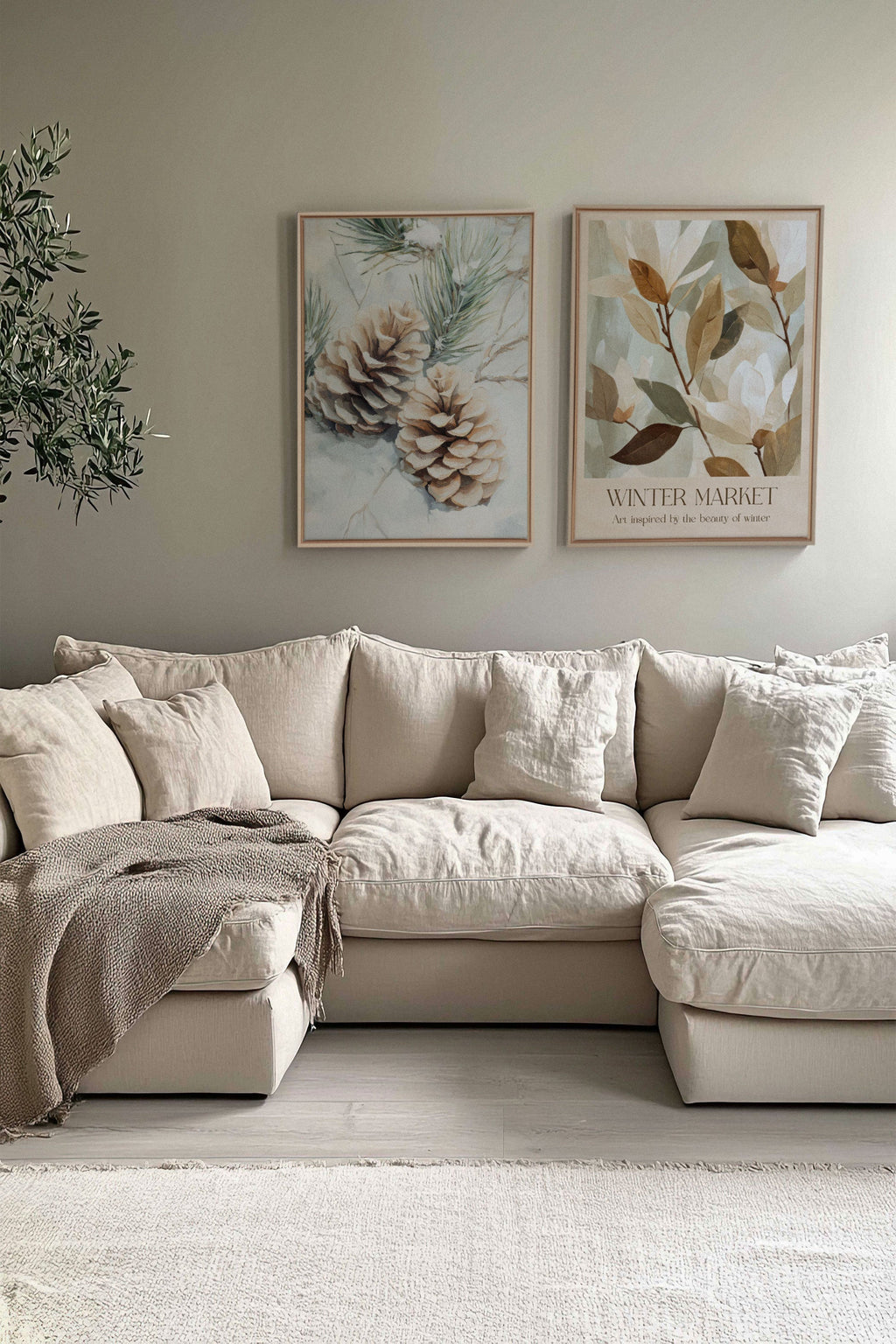 DUO GIVRE ET NATURE (2 Oeuvres sur toile étirée)