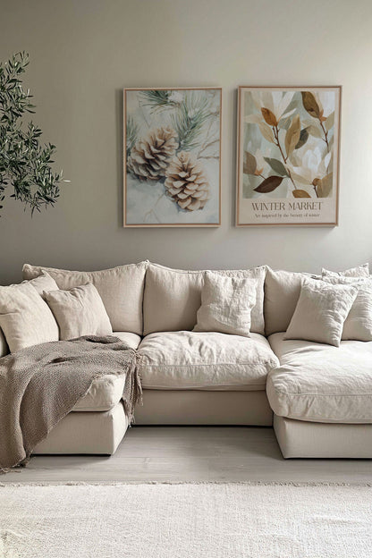 DUO GIVRE ET NATURE (2 Oeuvres sur toile étirée)