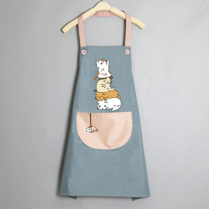 Cute Japanese Female Korean Version Home Adult Kitchen Water And Oil Working Man
