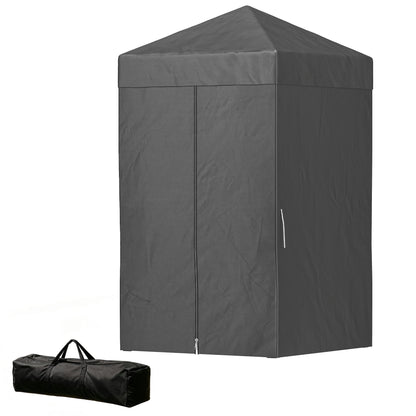 4 x 4 ft Compact Pop Up Canopy Tent, UPF 50+ Changing Room, Portable Instant Privacy Canopy with Mesh Window, Black