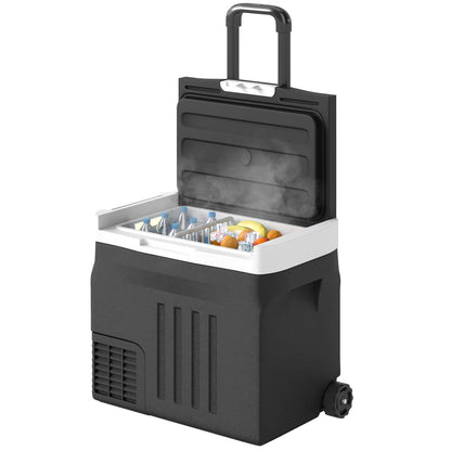 12 Volt Car Fridge Refrigerator, 42 Quart Portable Electric Cooler, 12V/24V DC & 100-240V AC, -4℉-68℉
