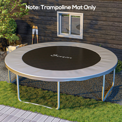 Trampoline Replacement Mat, Fits 14' Trampoline w/ 80 V-Hooks & 5.5" Springs (Spring & Frame not Included), Black