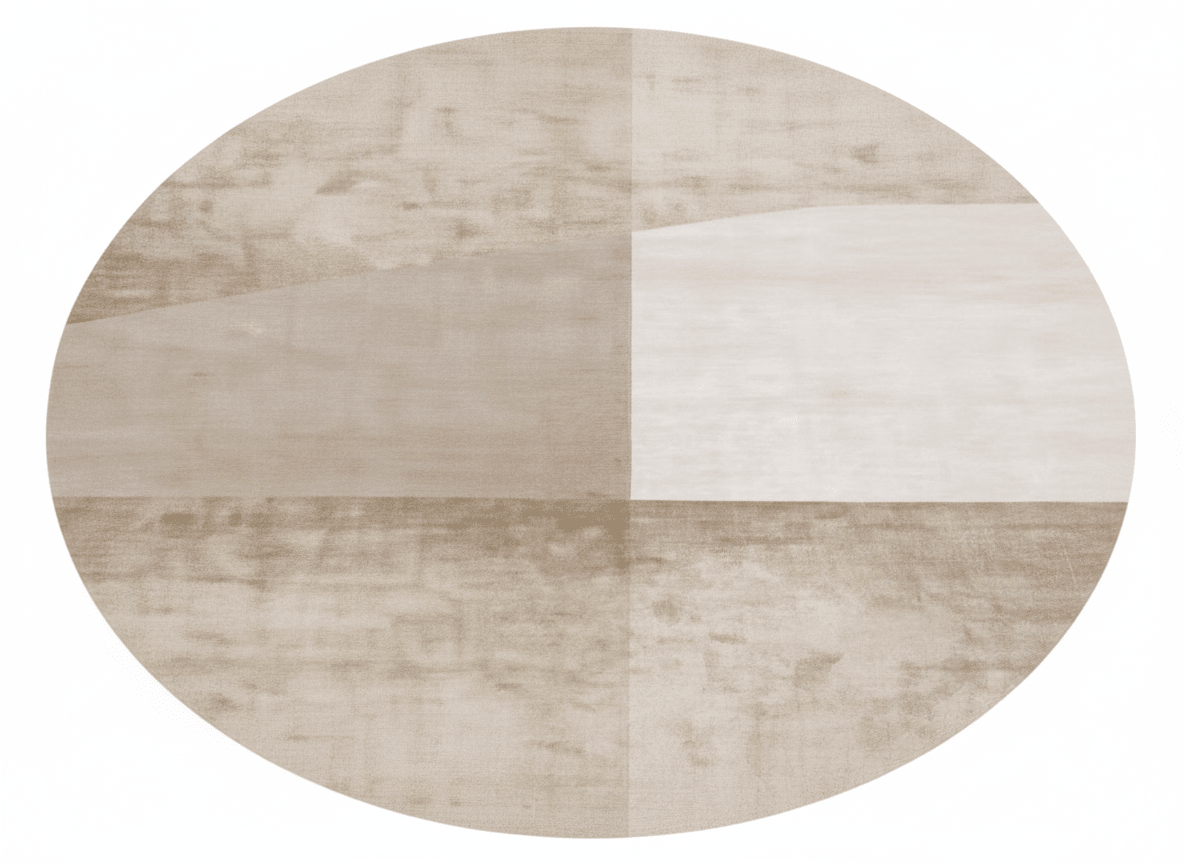Earth-Tone Abstract Bamboo Silk Area Rug