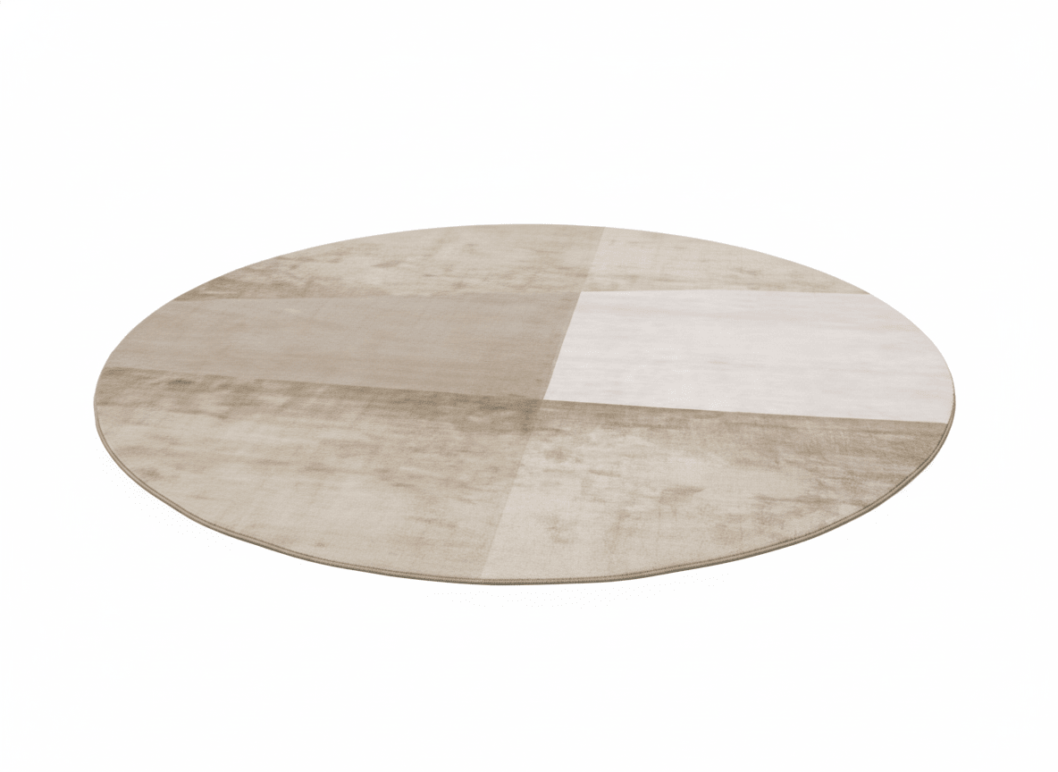 Earth-Tone Abstract Bamboo Silk Area Rug