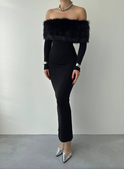 Fur Bodycon Dress