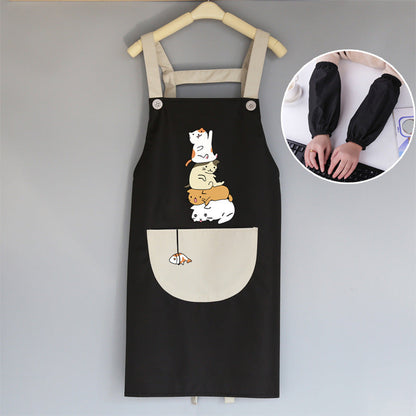 Cute Japanese Female Korean Version Home Adult Kitchen Water And Oil Working Man