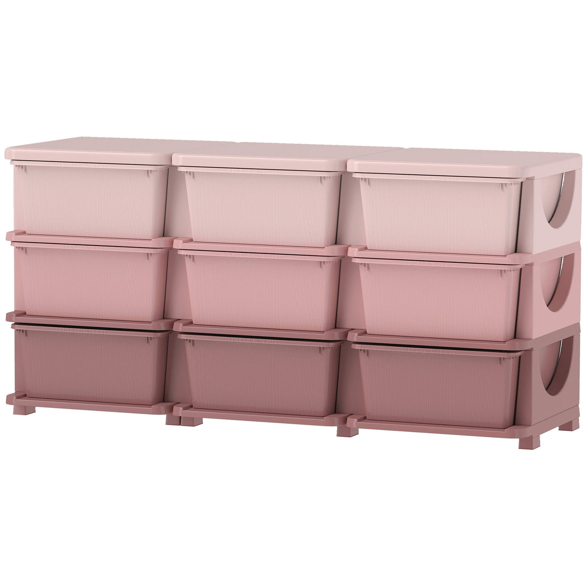 3 Tier Kids Toy Organizer and Storage Bins with 6 Plastic Drawers, Blue