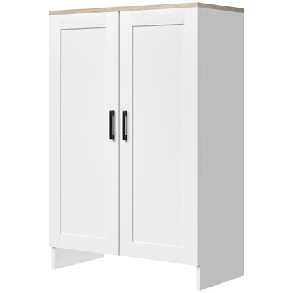 Modern Storage Cabinet with Doors and Adjustable Shelf for Kitchen, Living room, 23.6" x 11.8" x 35.4", Black