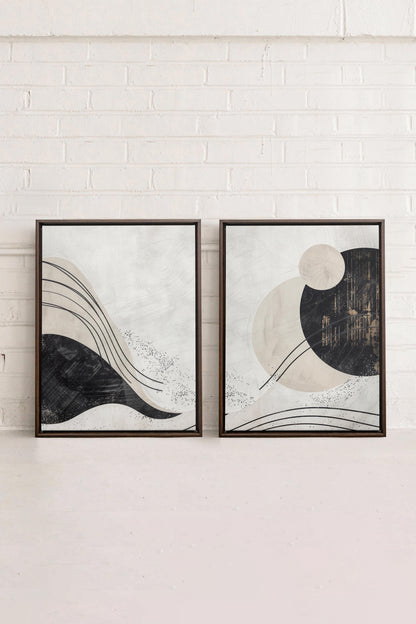 MINIMALIST UNIVERSE DUO (2 Oeuvres sur toile étirée)