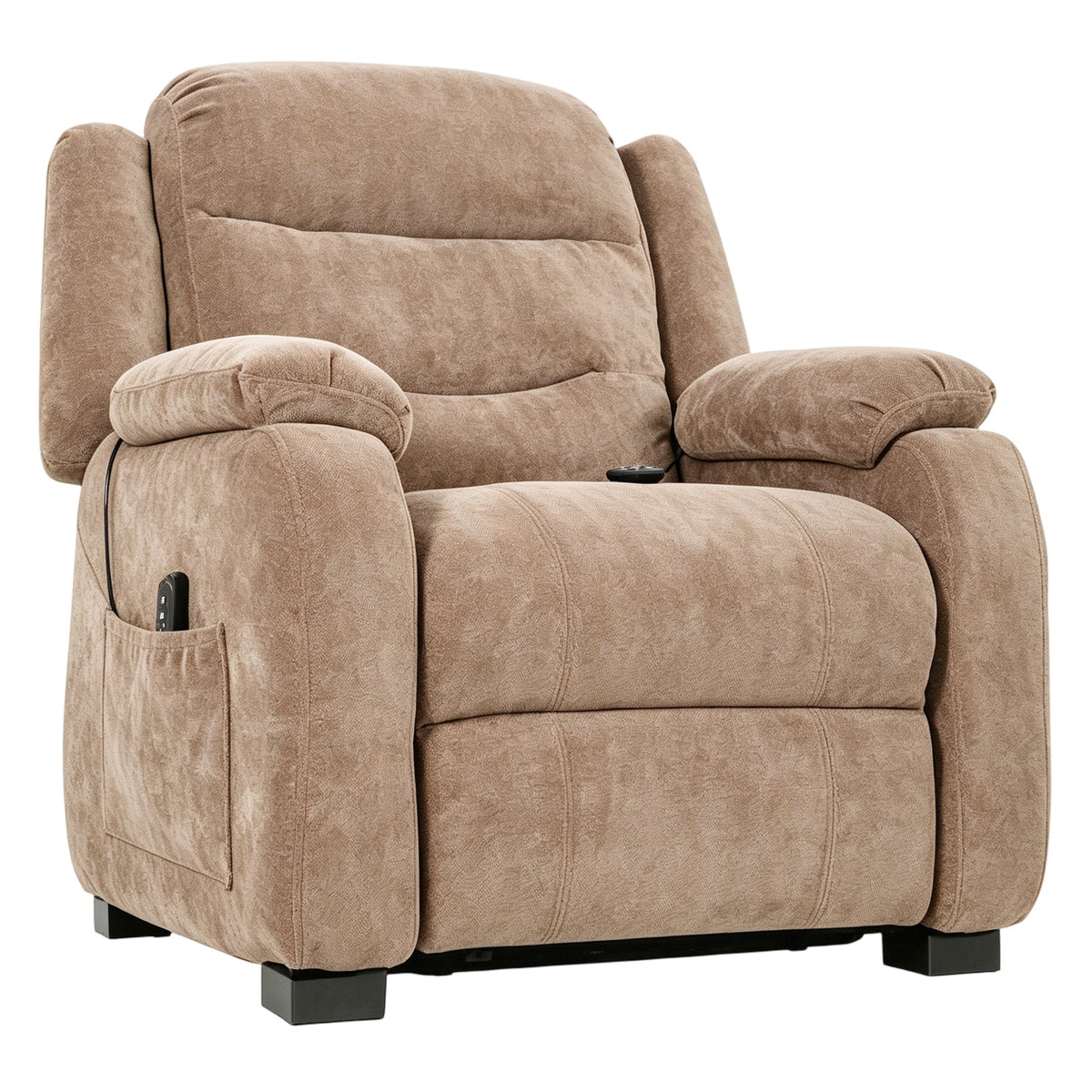 Massage Recliner Chair, Power Recliner with Quiet Brushless Motor, Remote, Pockets, 2 Memory Positions, Beige