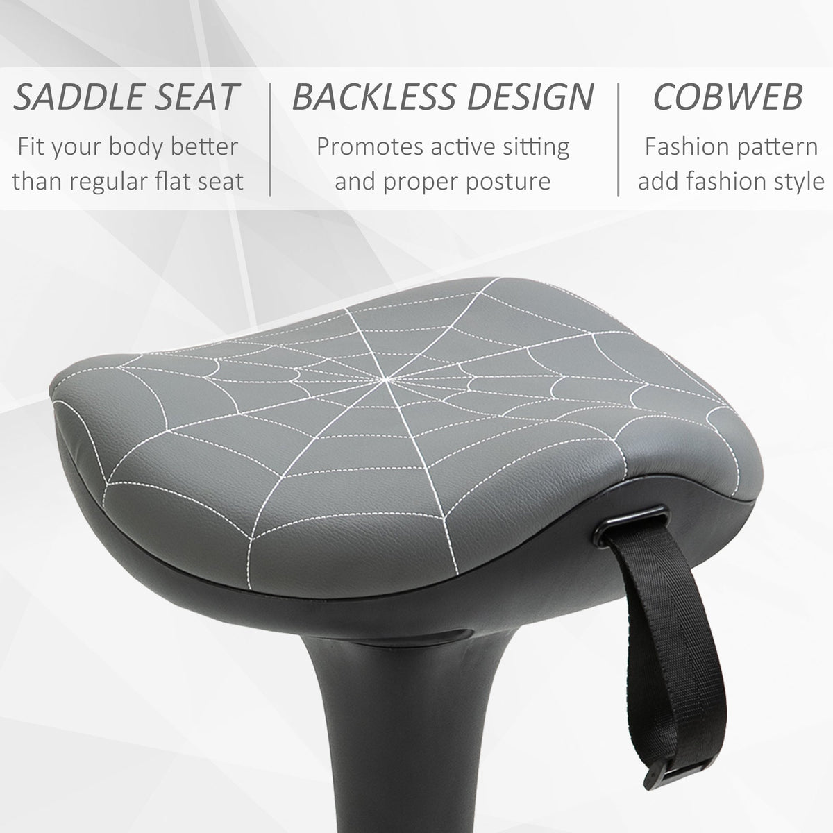 Backless Wobble Stool Chair, Standing Desk Chair, Adjustable Learning Stool for Office Desks, with Rocking Motion, Brown