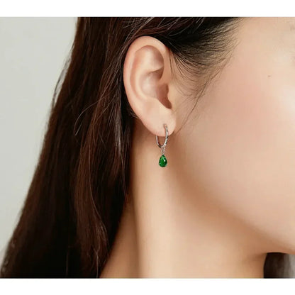 Exquisite Ishwar Water Drop Earrings | 925 Sterling Silver | 4 Colors | Statement Jewelry Sce1018