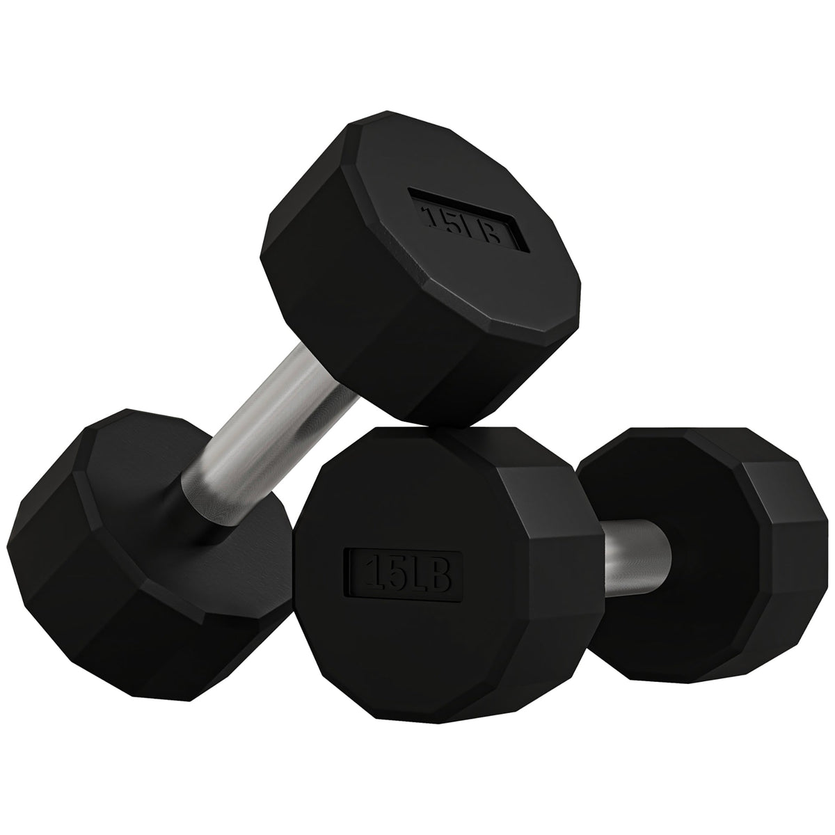 2 x 10lbs Dumbbells Set with Non-Slip Grip, Rubber Covered Weights for Men Women Home Gym Workout