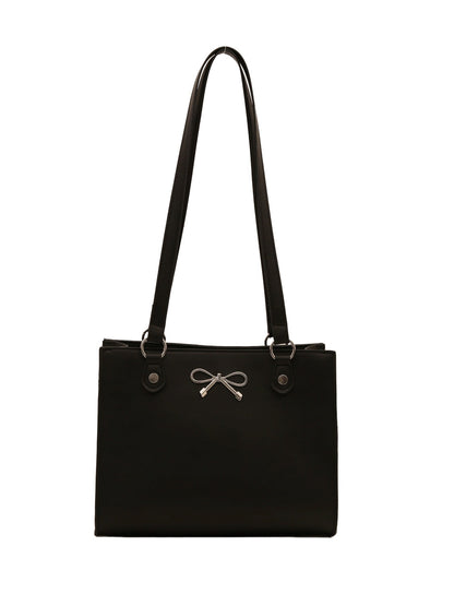 Bow PU Leather Shoulder Bag