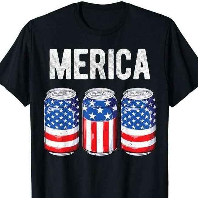 Beer American Flag 4th Of July Merica USA Men Women Drinking