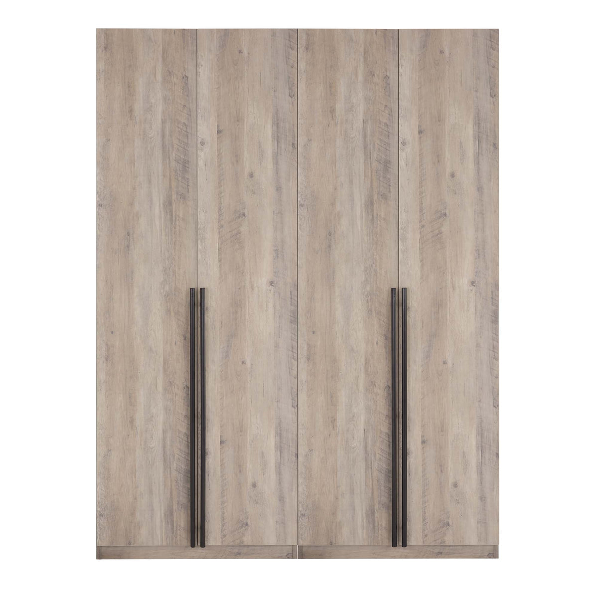 Genoa Modern 2-Piece Freestanding Wardrobe - Rustic Grey